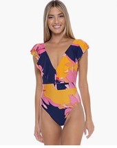 Trina Turk Breeze Plunge Swimsuit Floral ( 4 ) - $138.57