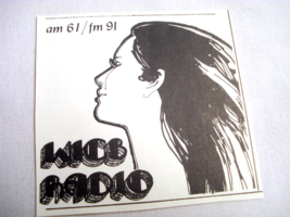 1972 Ad WICB Radio AM 61 / FM 91 , Ithaca, N.Y. - $167.57 MXN