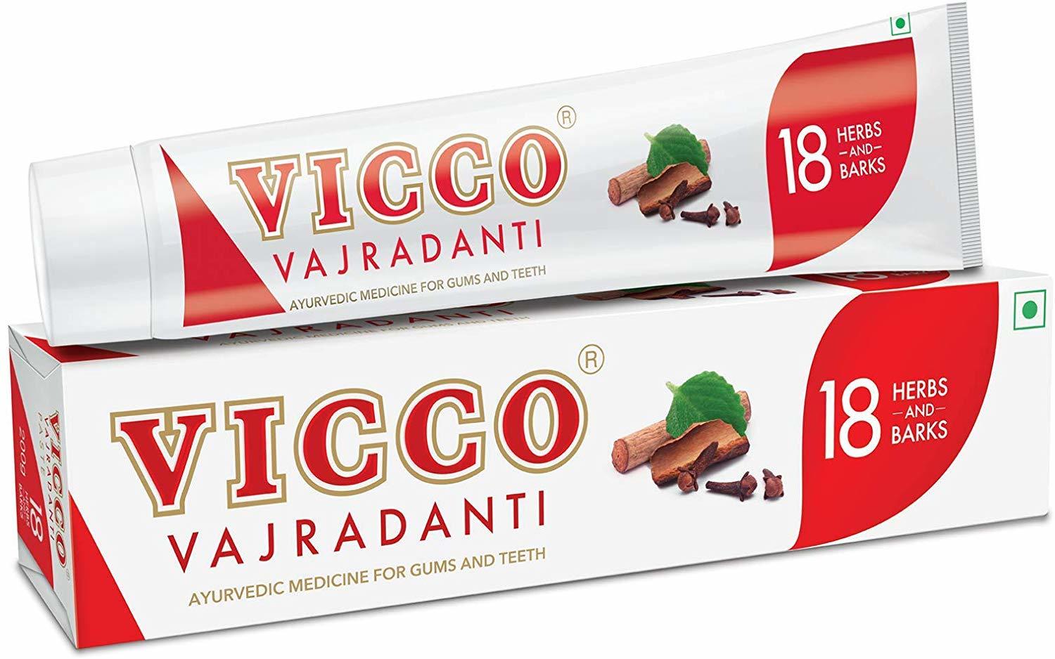 Vicco Vajradanti Tooth Paste Herbal Toothpaste 100g with 18 Herbs - $9.99+