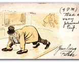 Comic Drunk Man Shoes on Feet Had a Very Pleasant Trip UDB Postcard S3 - $5.31