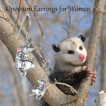 Sterling Silver Opossum Earrings Perfect Gift for Women - $63.85