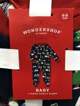 NWT Wondershop Baby Holiday Knomes Footed Pajamas Blue 6-9 Months Christmas - £7.83 GBP