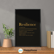 Resilience Definition Poster Motivational Inspirational Wall Art Office Decor - £19.04 GBP+