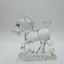 Heisey Art Glass Oscar Plug Horse Clear Figurine 4in - $49.50