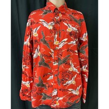 Joe Browns Men&#39;s Red Birds &amp; Musical Notes Shirt/Button Up 39/41 SKU 4529 - $26.64