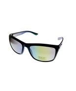 Fila Mens Black Rectangle Plastic Sunglass  Flash Lens Polarized SF9052. 700X - $44.99