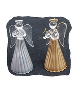 Angel Ornament 2 Pieces Gold and Silver Colors Plastic 3.25” Tall x 1.5”... - £9.39 GBP