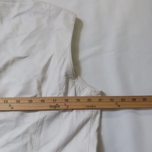 Darshi Women's White Flower Design Real Leather Button Vest Jacket Size 16 image 7