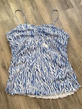 NEW DVF for Target Size XL Sea Twig Blue and White Tube Top Camisole - $14.49