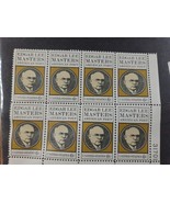 US Stamp 1405 Edgar Lee Masters Block of 8 - $1.99