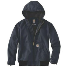 Carhartt Full Swing Loose Fit Washed Duck Fleece Lined Navy Work Coat 2XL NWT - £94.68 GBP