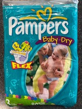 VTG 2006 Pampers Baby Dry Flex Size 3 16-28Lbs Sealed Sesame Street 28 D... - $96.06 CAD