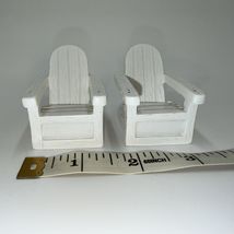 Adirondack Resin Chairs White Miniature Set of 2 Dollhouse Gnome Fairy G... - $7.00