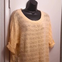 Andrew Marc XL yellow half sleeve sweater - £4.73 GBP