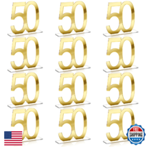 Threehoney 12 Pcs Mirror Gold 50th Birthday Decorations for Men and Wome... - $75.64
