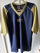 Nike Dri-Fit Pitt Panthers Pullover V Neck Size Large Blue Pittsburgh SS - £14.93 GBP