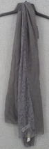 K Accessories Scarf One SZ Gray Chiffon Floral Lace Lightweight Fashion NWT - $7.99