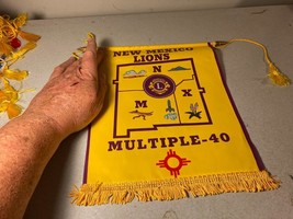 Lions Club New Mexico Multiple 40 Banner Flag 10 x 8.5 inches - $24.99