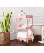 Tidy &amp; Co. Collapsible 3-Tier Rolling Cart GREY - $865.76 MXN