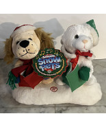 Christmas Singing Pets Plush Dog and Cat Animated New With Tag -See Video - $39.10 CAD
