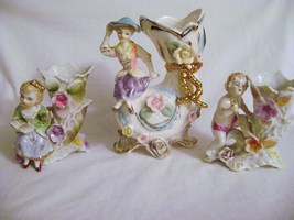 Vintage Victorian Style Vases with attached Figures - $25.00