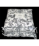 4 April Cornell Felicity Black Toile 17&quot; x 17&quot; Tufted Chair Pads Cushion... - $74.99