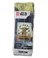 Lego Star Wars The Mandalorian 46x60in Throw Blanket Green Brown Kids Ro... - £24.74 GBP