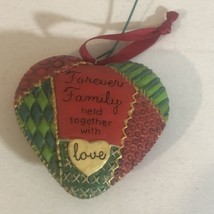 Vintage Forever Family Heart 2009 Christmas Decoration Holiday Ornament XM1 - $6.92