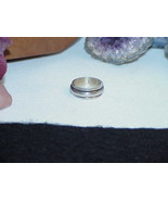 Sterling Band Ring Spinner Sz 7 Gram 7.9 Antique Modern Vintage Wedding ... - $34.19 CAD
