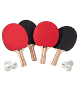 Four Racket Table Tennis Set, Includes 4 Paddles and 6 Ping Pong Balls - $648.86 MXN