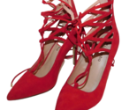 ZIGI SOHO Hayven Red Lace up Ghillie Pump sz 6 - £13.47 GBP