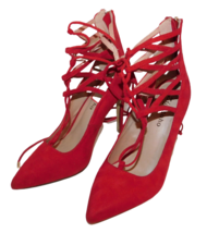 ZIGI SOHO Hayven Red Lace up Ghillie Pump sz 6 - £13.38 GBP