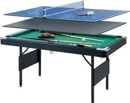 Combination Game Table 3-in-1 5.5 Ft w/ Table Tennis, Billiards with Acc... - $13,638.39 MXN
