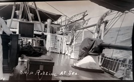 Vintage Photo;U.S.S. Wilmington Rolling At Sea; Philippine Islands;Circa 1912 - £11.71 GBP