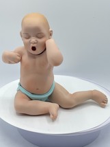 Ashton Drake Nursery Newborns It&#39;s a Boy Porcelain Body Yawning Baby Doll - £15.16 GBP