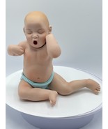 Ashton Drake Nursery Newborns It&#39;s a Boy Porcelain Body Yawning Baby Doll - £14.93 GBP
