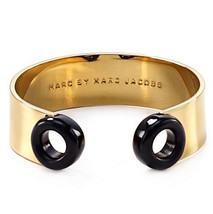 Marc Jacobs Bracelet Peep Hole Cuff Bangle Black NWD - £37.93 GBP