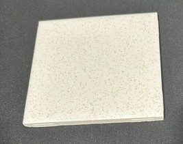 Vintage White Gold Flecked Ceramic Wall Square Tile 4 1/4&quot; X 4 1/4&quot; Japa... - £3.86 GBP