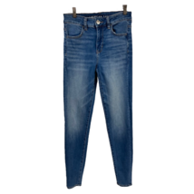 American Eagle Womens Hi-Rise Jegging Skinny Jeans Blue Stretch Medium Wash 2 - £21.56 GBP