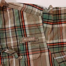 Columbia PHG Men's Sz L Brown Plaid Vented Short Sleeve Button-Down Shirt HM0025 image 4