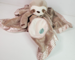Douglas Baby Sloth Lovey Security Blanket Plush Gingham Satin Edge Soft ... - $14.80
