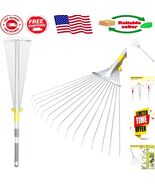 Versatile Expandable Leaf Rake with Long Handle - Perfect for Yards &amp; Ga... - $996.82 MXN
