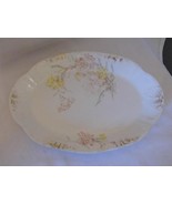 vintage Dresden china floral carnations pattern oval Serving PLATTER plate - €13,02 EUR