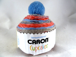 Caron Cupcakes Fruit Punch yarn 3 Oz with Pom Pom for Hat Top - £4.74 GBP