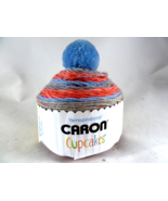 Caron Cupcakes Fruit Punch yarn 3 Oz with Pom Pom for Hat Top - £4.64 GBP