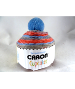 Caron Cupcakes Fruit Punch yarn 3 Oz with Pom Pom for Hat Top - $5.93