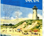 Cape Cod The Alluring Vacationland Brochure 1950&#39;s Massachusetts - $34.61