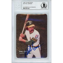 Phil Garner Oakland Athletics Autograph Signed 1987 Mothers Beckett Auto Slab - £63.28 GBP