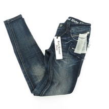 Rock Revival Skinny Zip Moto Jeans Med Blue 24 NWT - £37.51 GBP