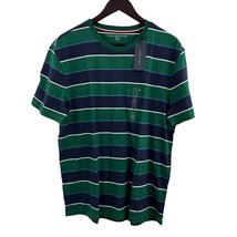 Tommy Hilfiger Green Stripe Short Sleeve Tee Size Large New - £18.33 GBP